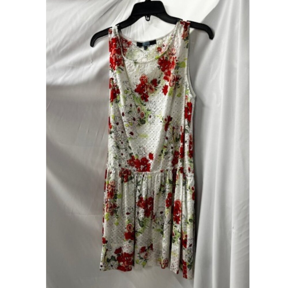 Eva Franco Anthropologie Cotton Eyelet Floral Summer Midi Dress - Picture 3 of 4